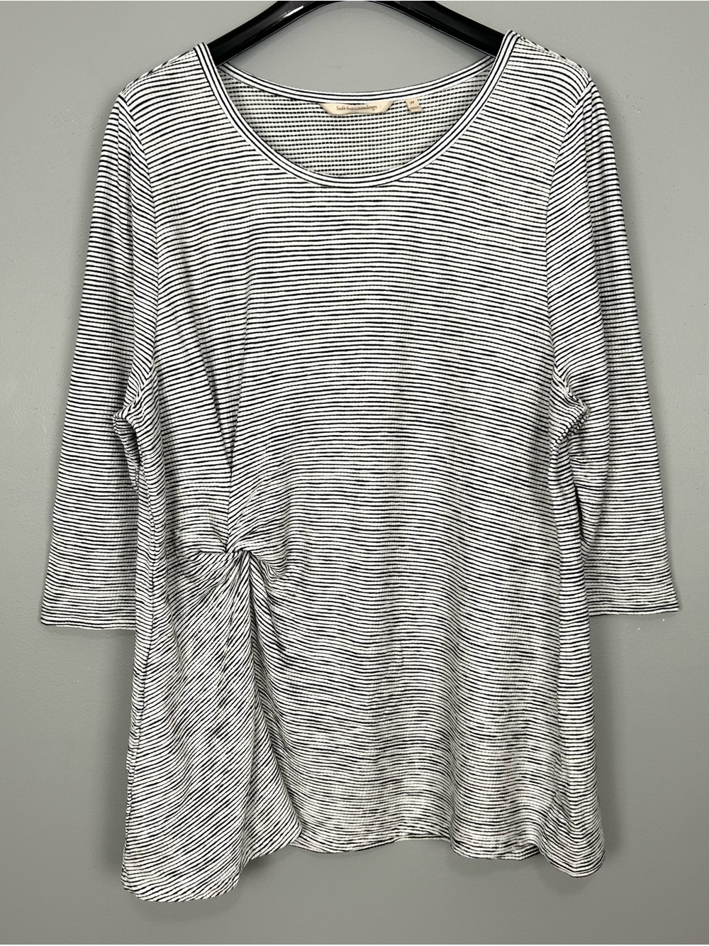 Soft Surroundings Knotted Tunic Top Women’s Size 2X Textured Stretch Knit